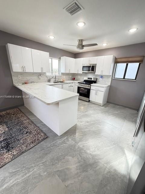 Interior, Kitchen, Recessed Lighting, Stainless Steel Appliances