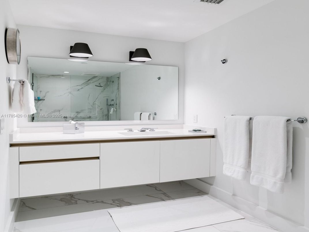 Bathroom, Dual Sink Vanities, Interior, Marble, Marble Walls