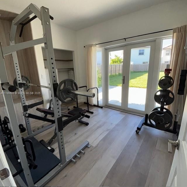 Fitness Equipment, Gym, Interior, Wood Texture Flooring