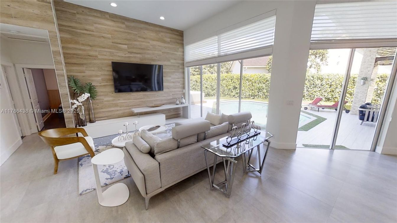Interior, Living room, Recessed Lighting, Wooden Walls