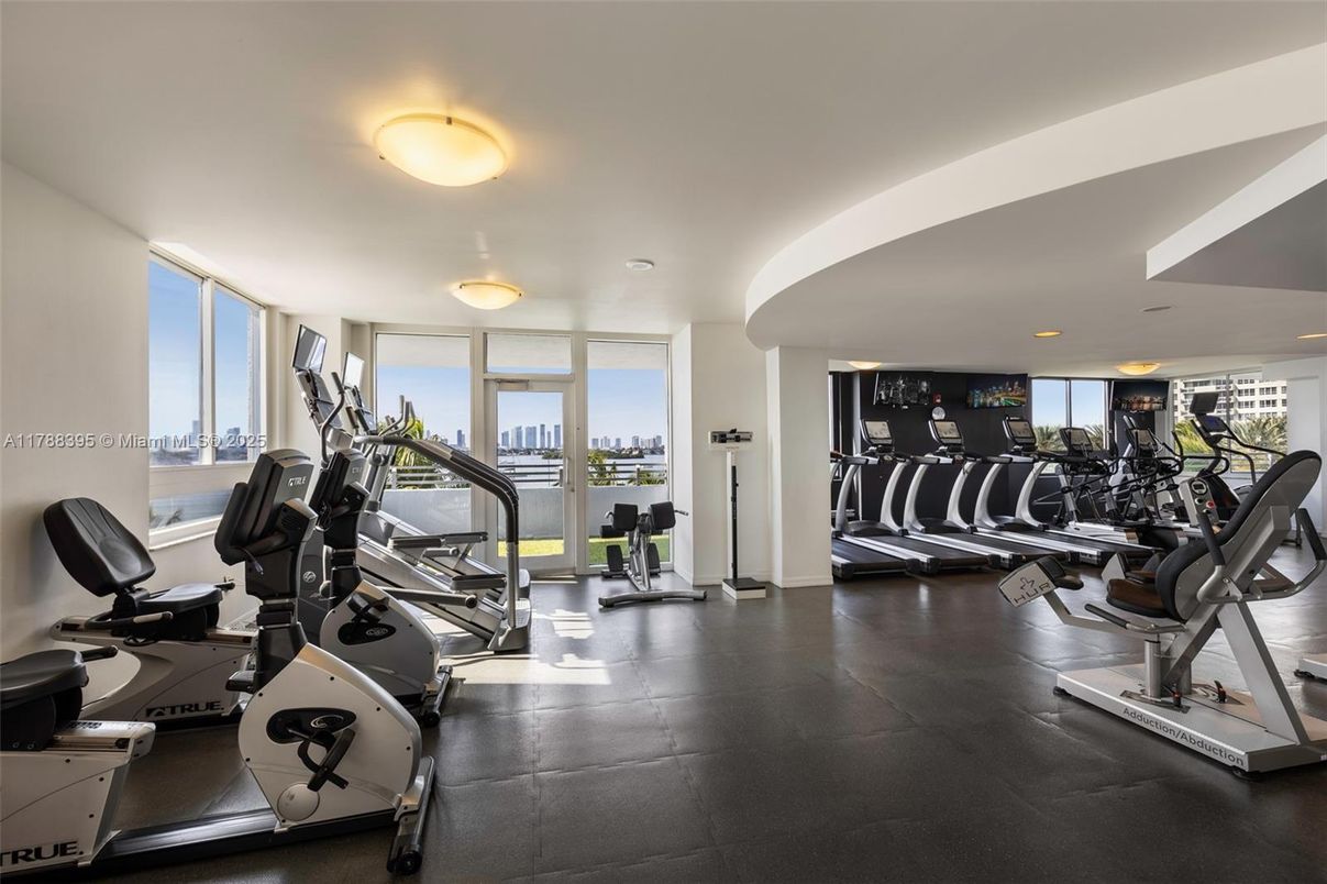Fitness Equipment, Gym, Interior, Recessed Lighting