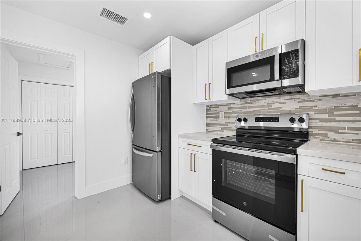 Interior, Kitchen, Recessed Lighting, Stainless Steel Appliances