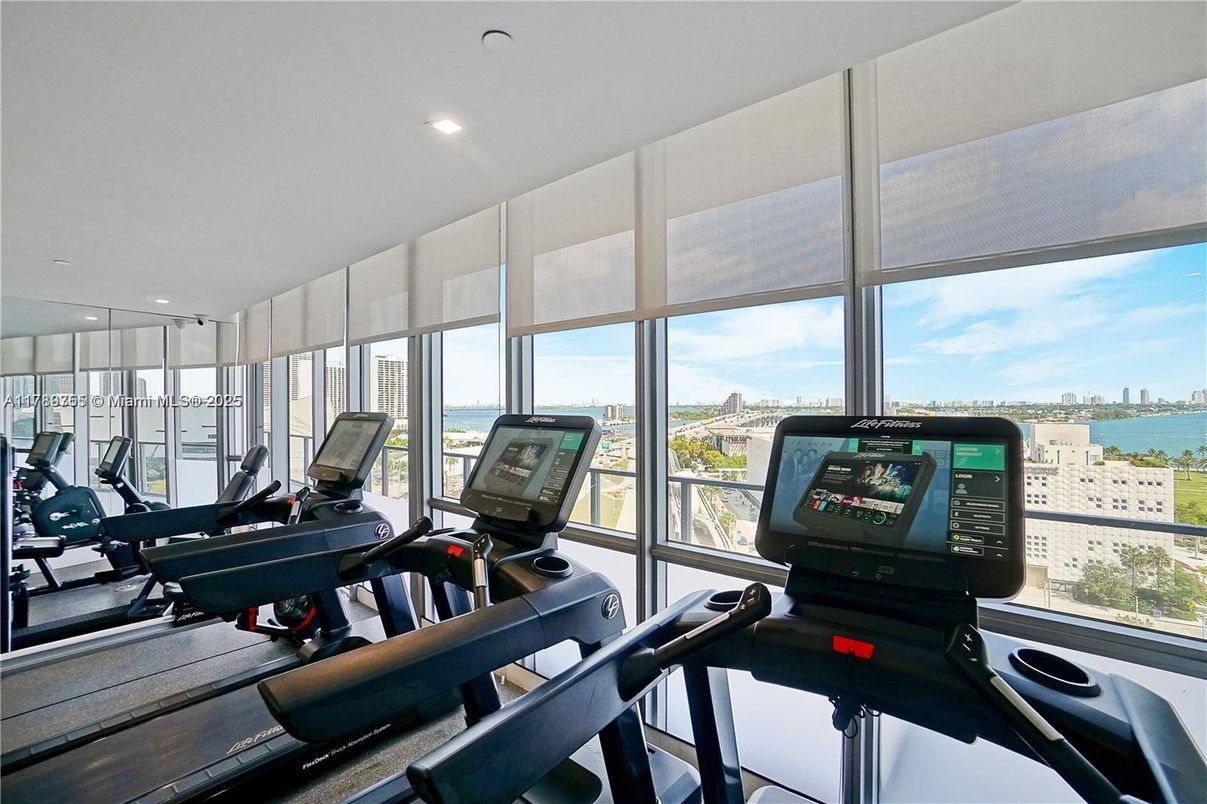 Fitness Equipment, Gym, Interior, Recessed Lighting, Water