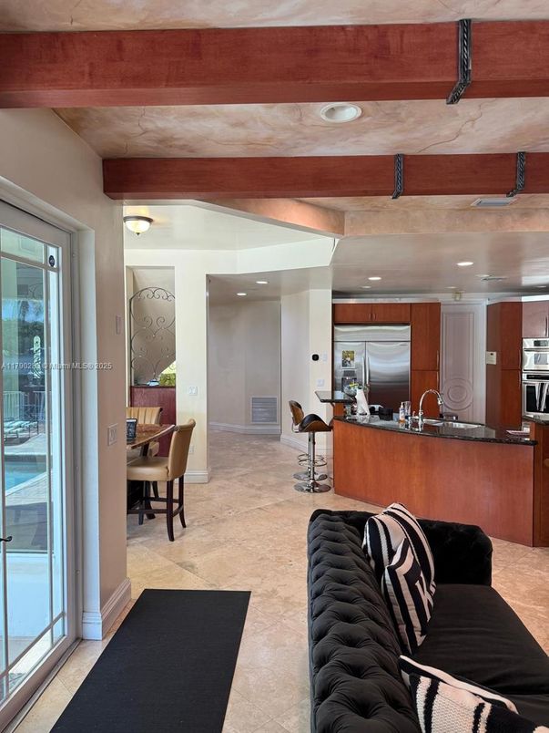Dining room, Interior, Kitchen, Recessed Lighting, Stainless Steel Appliances