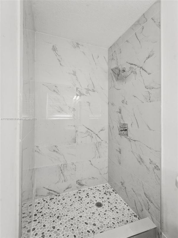 Bathroom, Glass Shower, Interior, Marble Walls