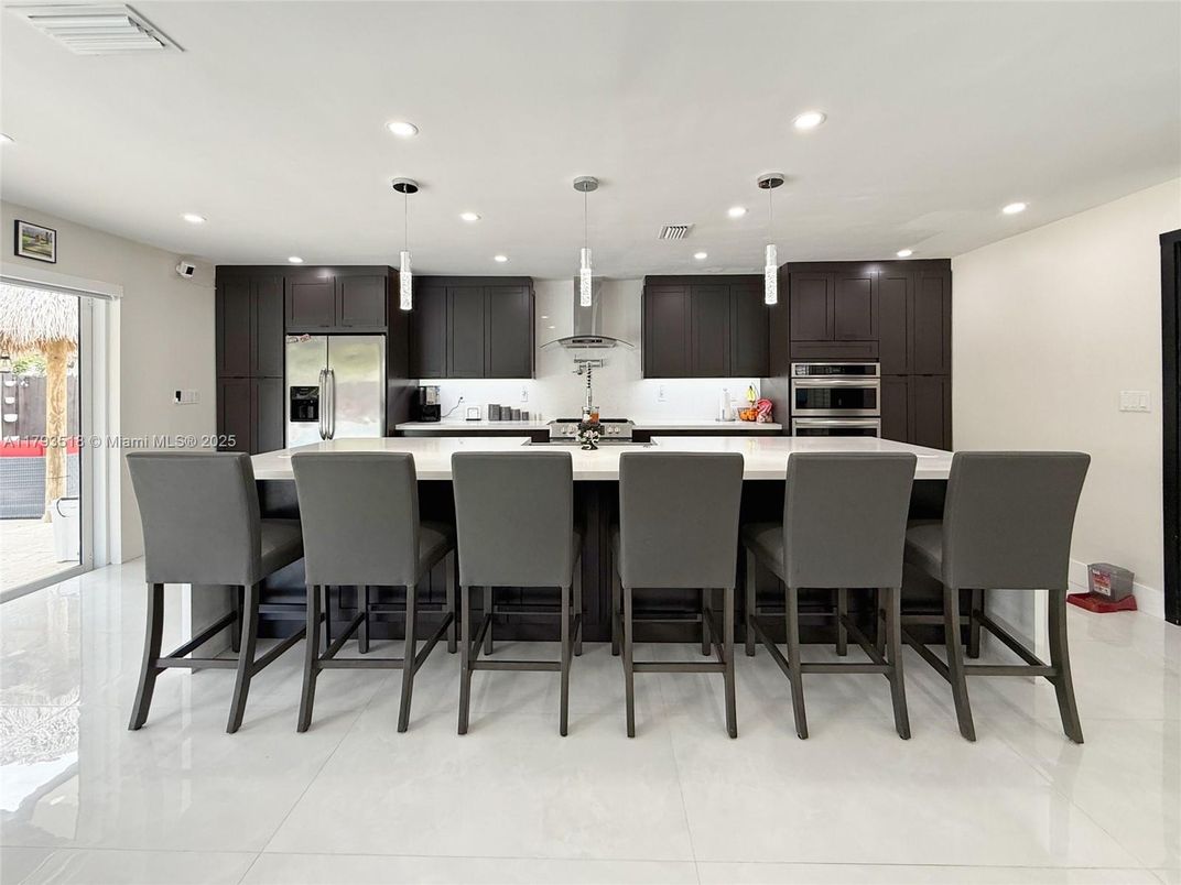 Interior, Kitchen, Pendant Lights, Recessed Lighting, Stainless Steel Appliances