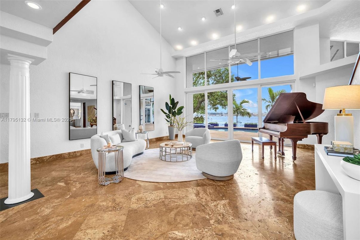 Interior, Living room, Piano, Recessed Lighting