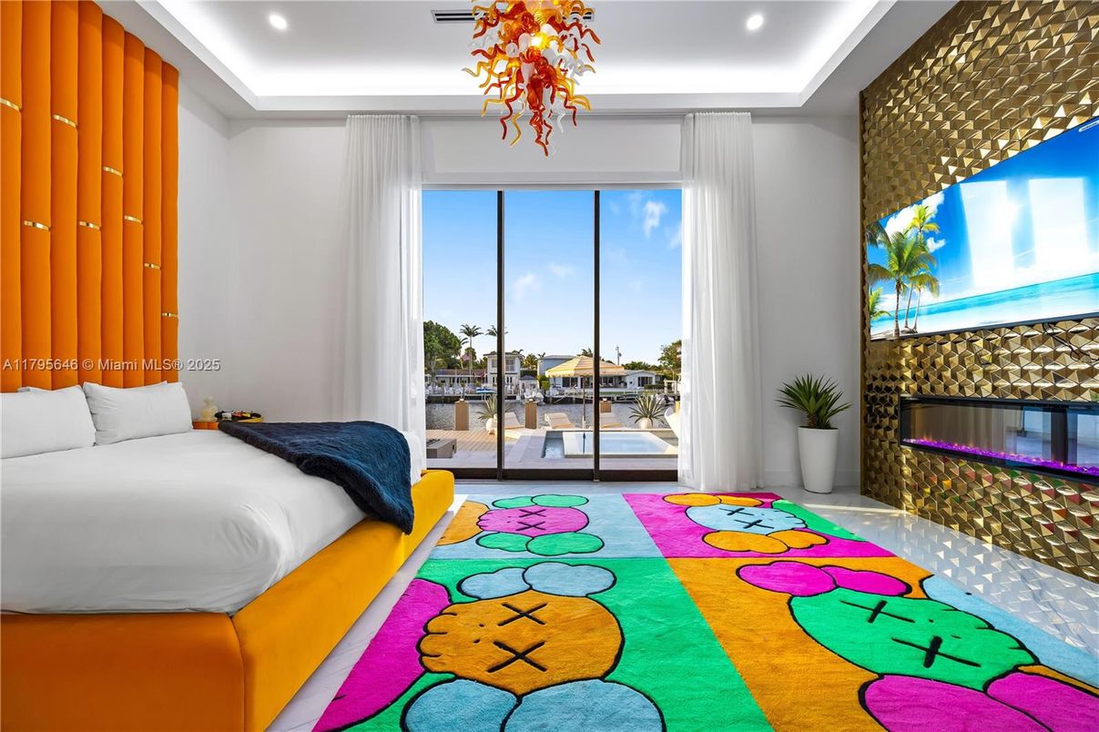 Bedroom, Fireplace, Interior, Recessed Lighting