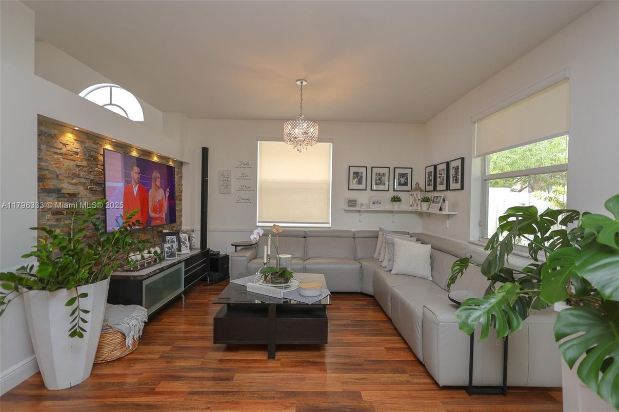 Chandelier, Interior, Living room, Wood Texture Flooring