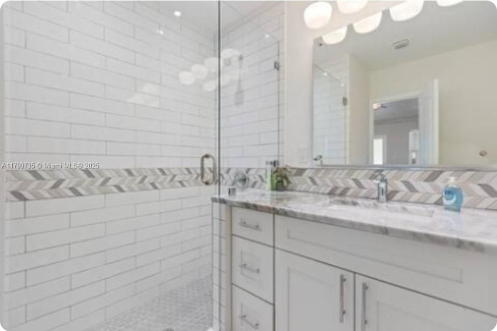 Bathroom, Dual Sink Vanities, Glass Shower, Interior
