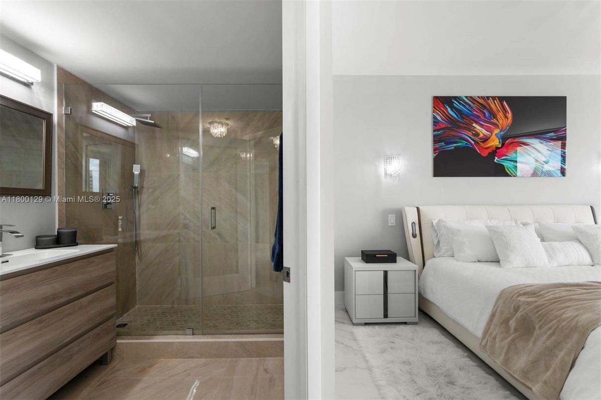 Bathroom, Bedroom, Glass Shower, Interior, Marble