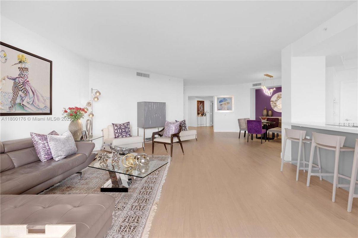 Dining room, Interior, Living room, Pendant Lights, Wood Texture Flooring