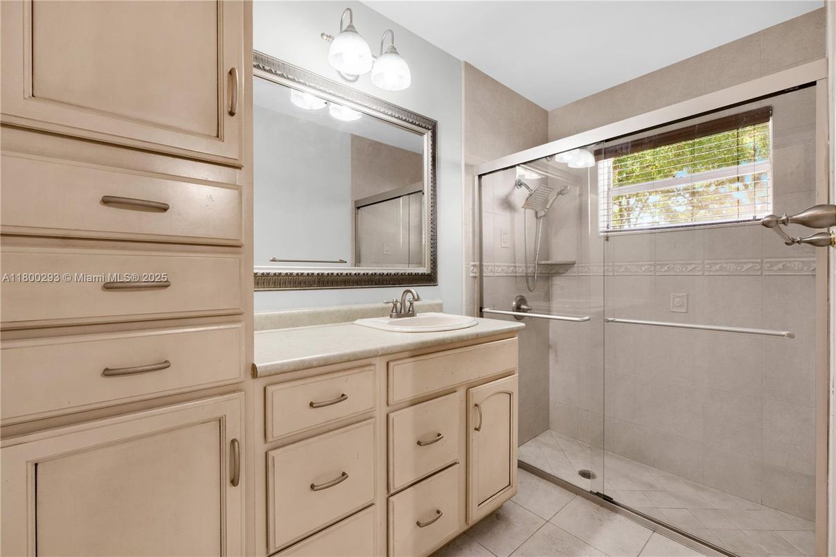 Bathroom, Dual Sink Vanities, Glass Shower, Interior