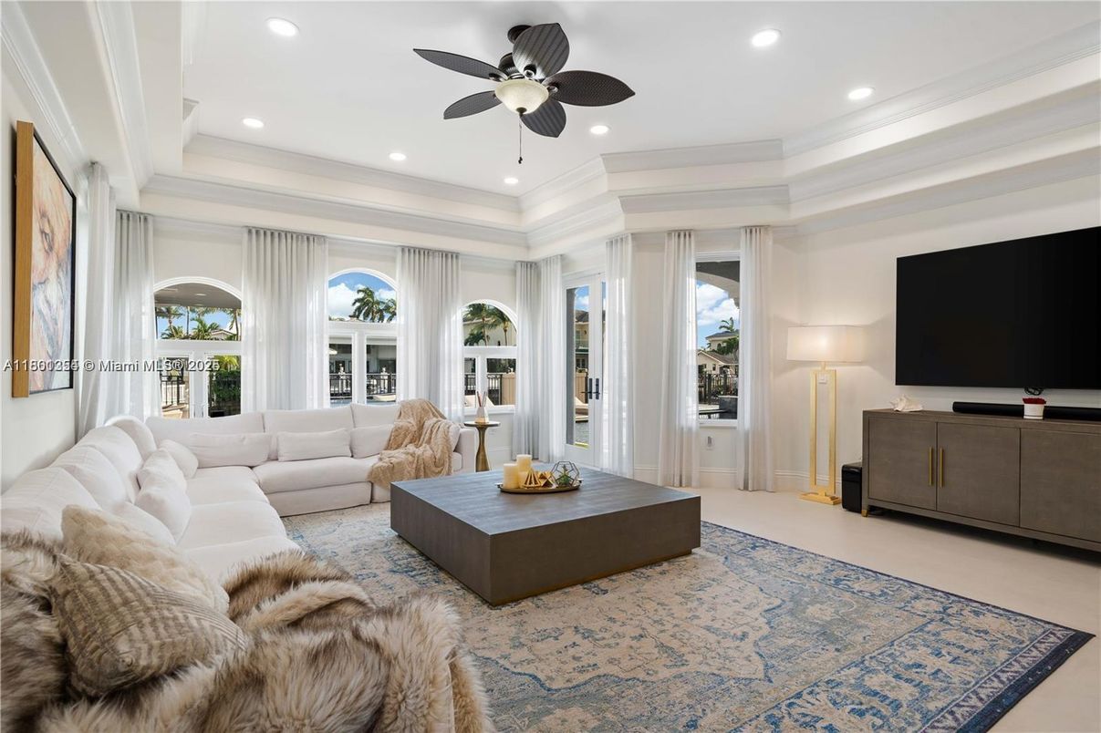 Interior, Living room, Recessed Lighting
