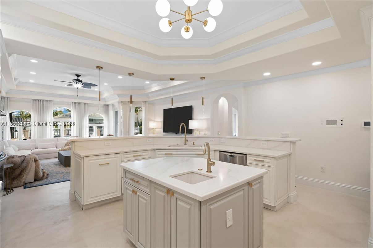 Interior, Kitchen, Living room, Pendant Lights, Recessed Lighting