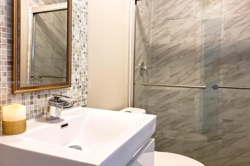 Bathroom, Glass Shower, Interior, Marble Walls