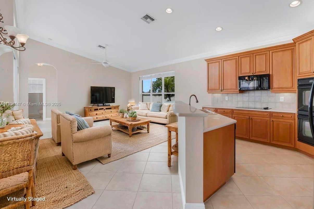 Interior, Kitchen, Living room, Recessed Lighting