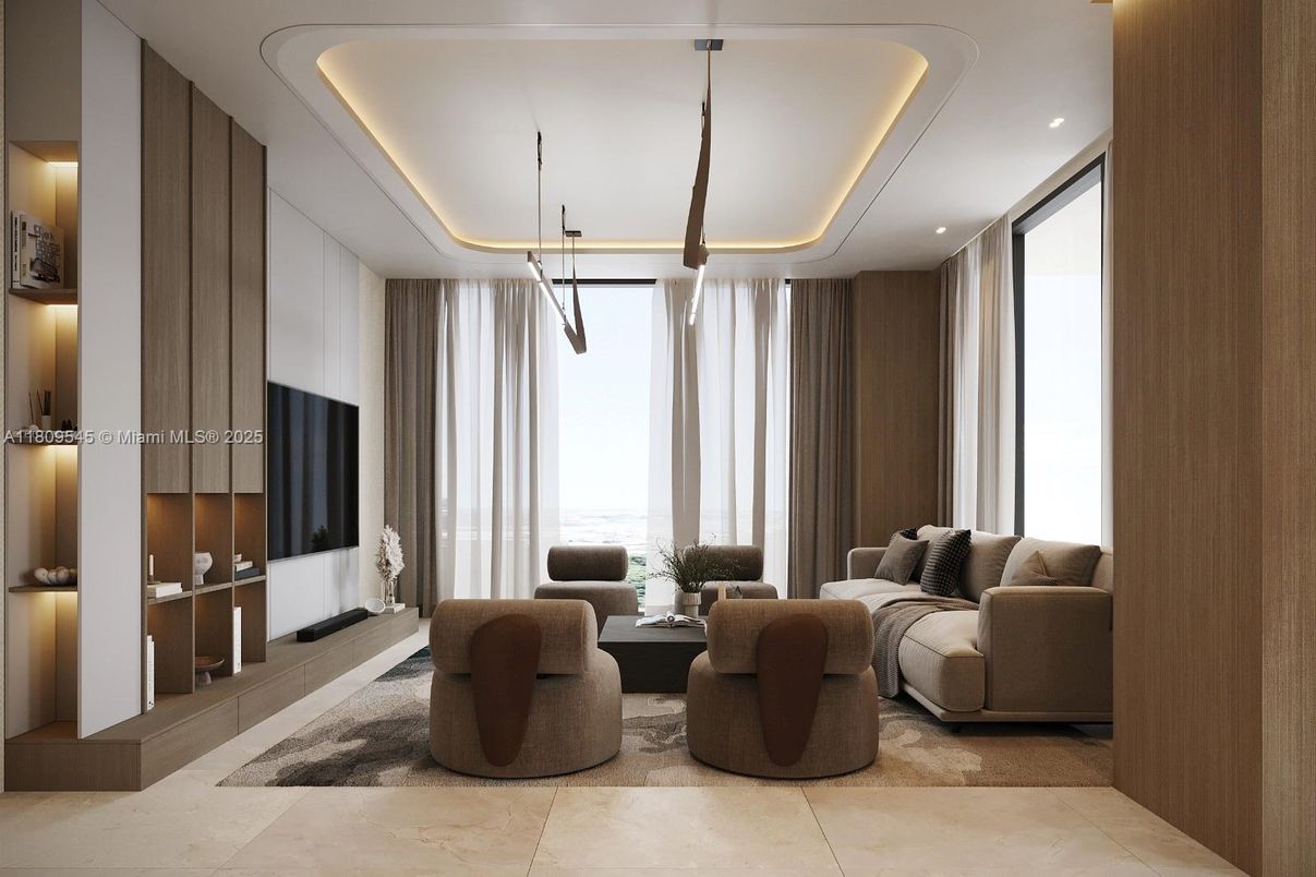 Interior, Living room, Pendant Lights, Recessed Lighting