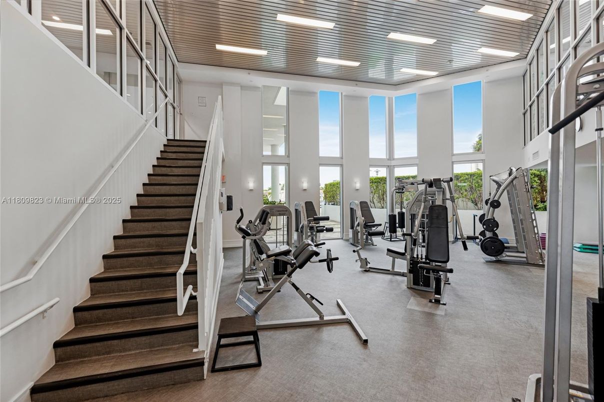 Fitness Equipment, Gym, Interior, Recessed Lighting