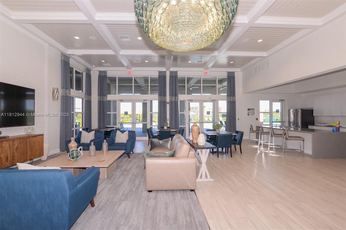 Dining room, Interior, Living room, Recessed Lighting, Wood Texture Flooring