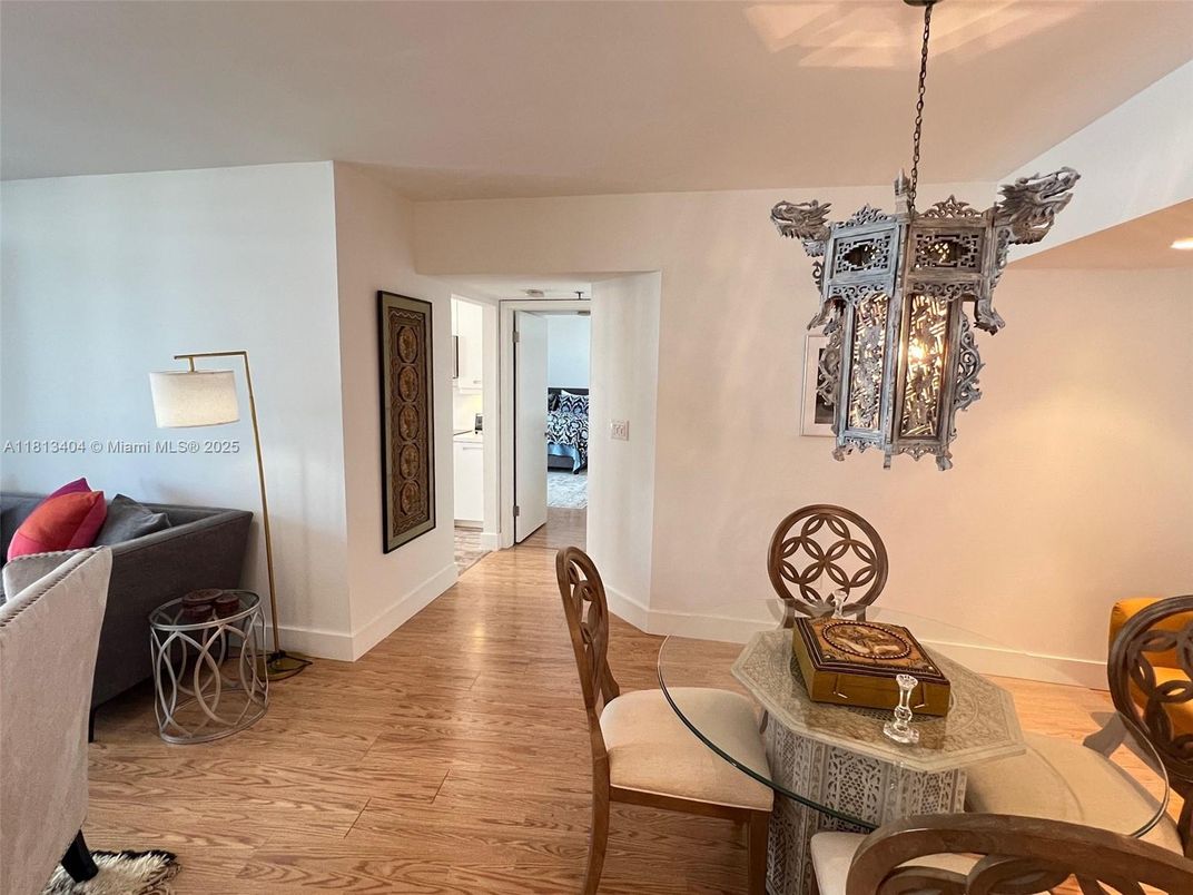 Chandelier, Dining room, Interior, Wood Texture Flooring