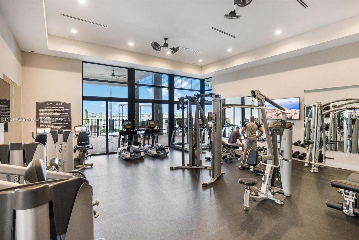 Fitness Equipment, Gym, Interior, Recessed Lighting