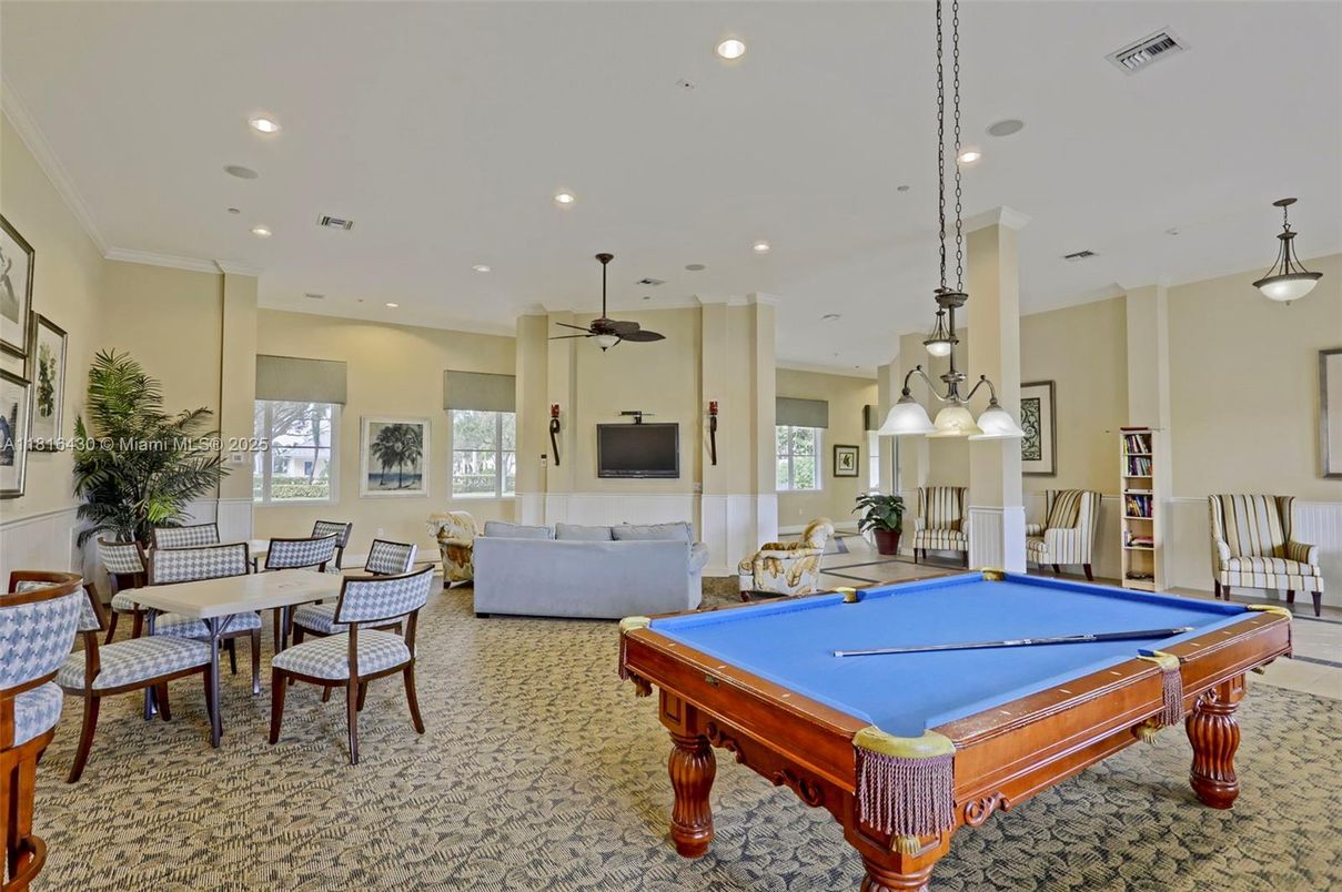 Billiard Table, Dining room, Game Room, Interior, Living room, Pendant Lights, Recessed Lighting