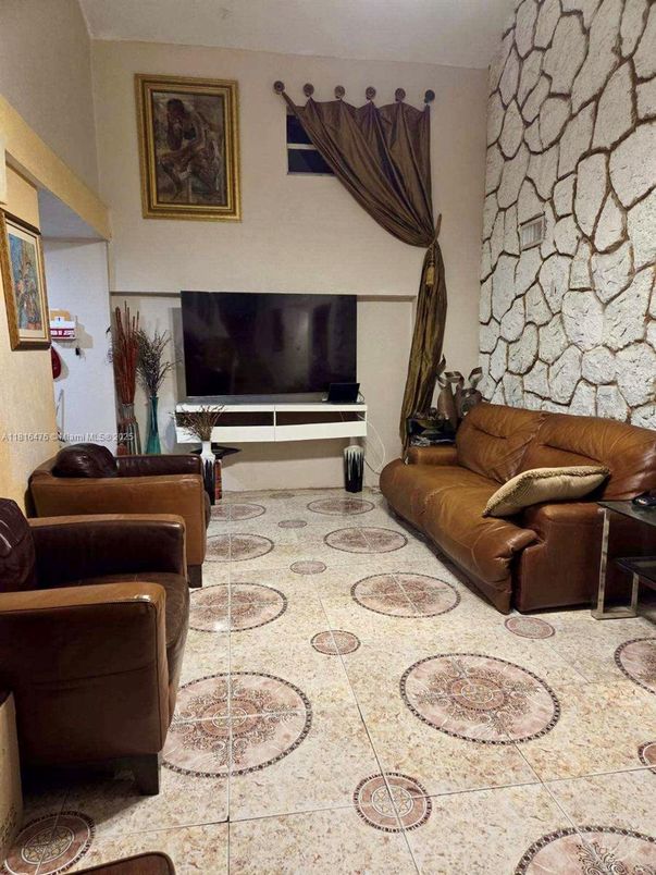 Interior, Living room, Stone Walls