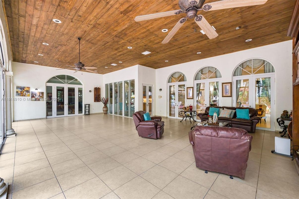Interior, Living room, Recessed Lighting, Wooden Ceilings