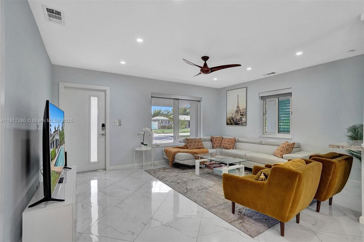 Interior, Living room, Marble, Recessed Lighting