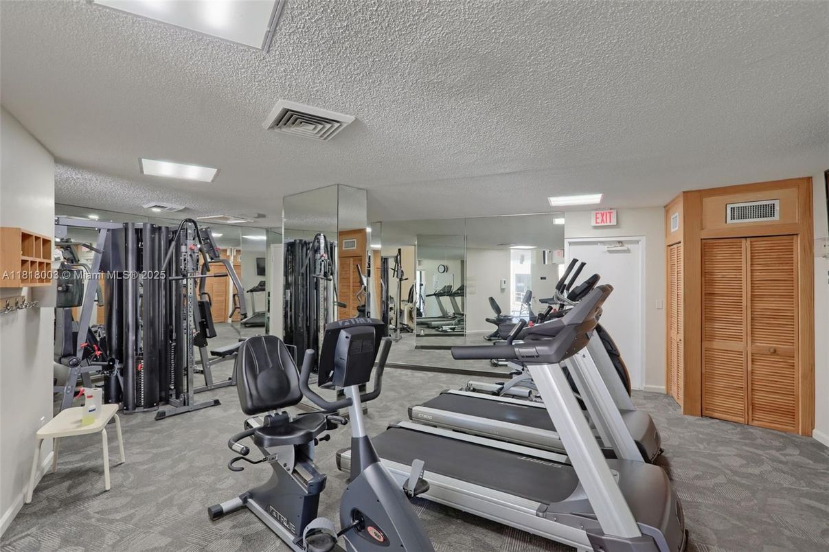 Fitness Equipment, Gym, Interior, Recessed Lighting