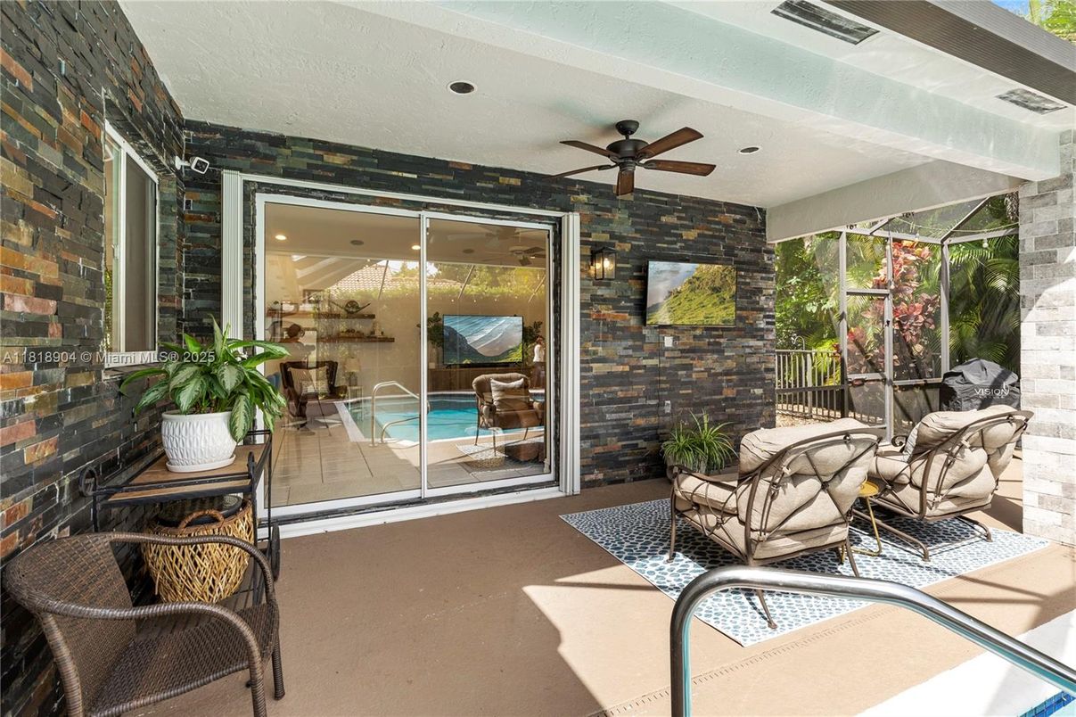 Interior, Pool, Stone Walls