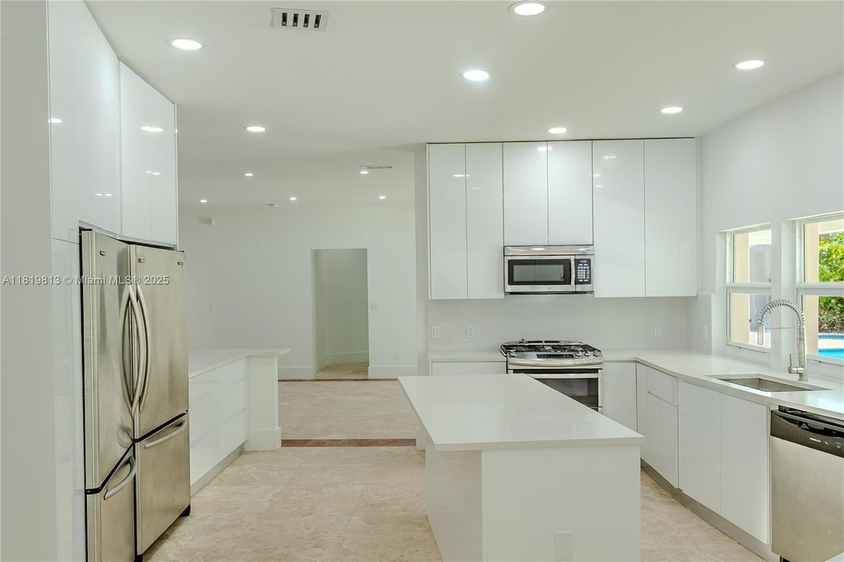 Interior, Kitchen, Recessed Lighting, Stainless Steel Appliances