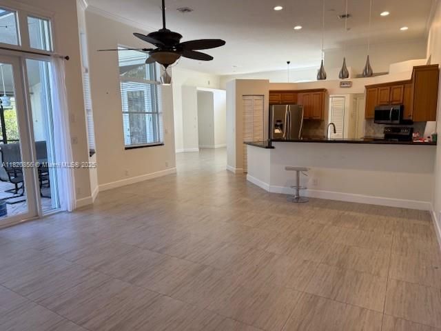 Interior, Kitchen, Pendant Lights, Recessed Lighting, Stainless Steel Appliances