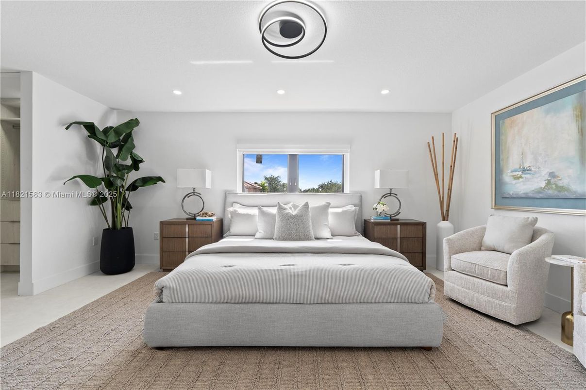 Bedroom, Interior, Recessed Lighting