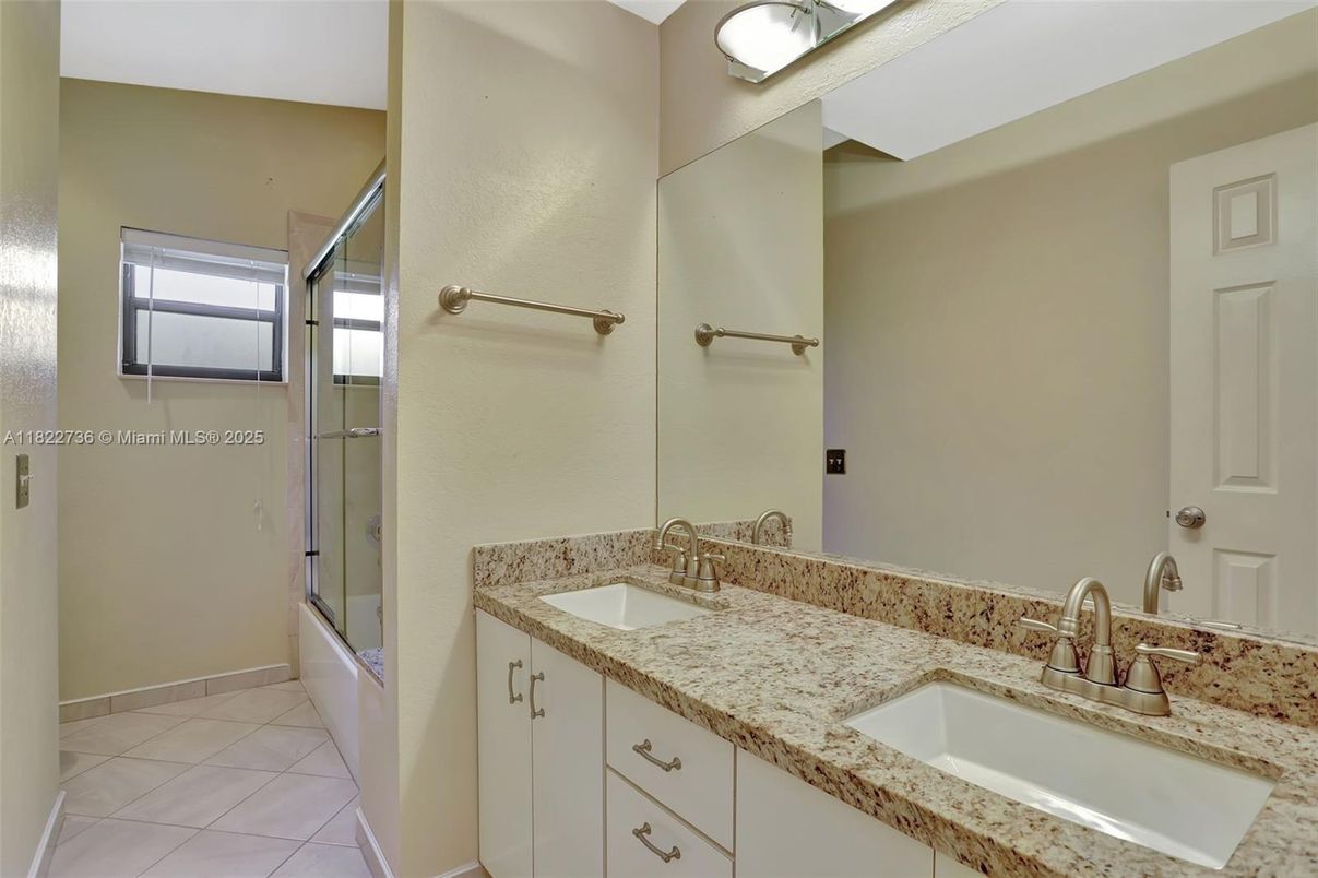 Bathroom, Dual Sink Vanities, Glass Shower, Interior