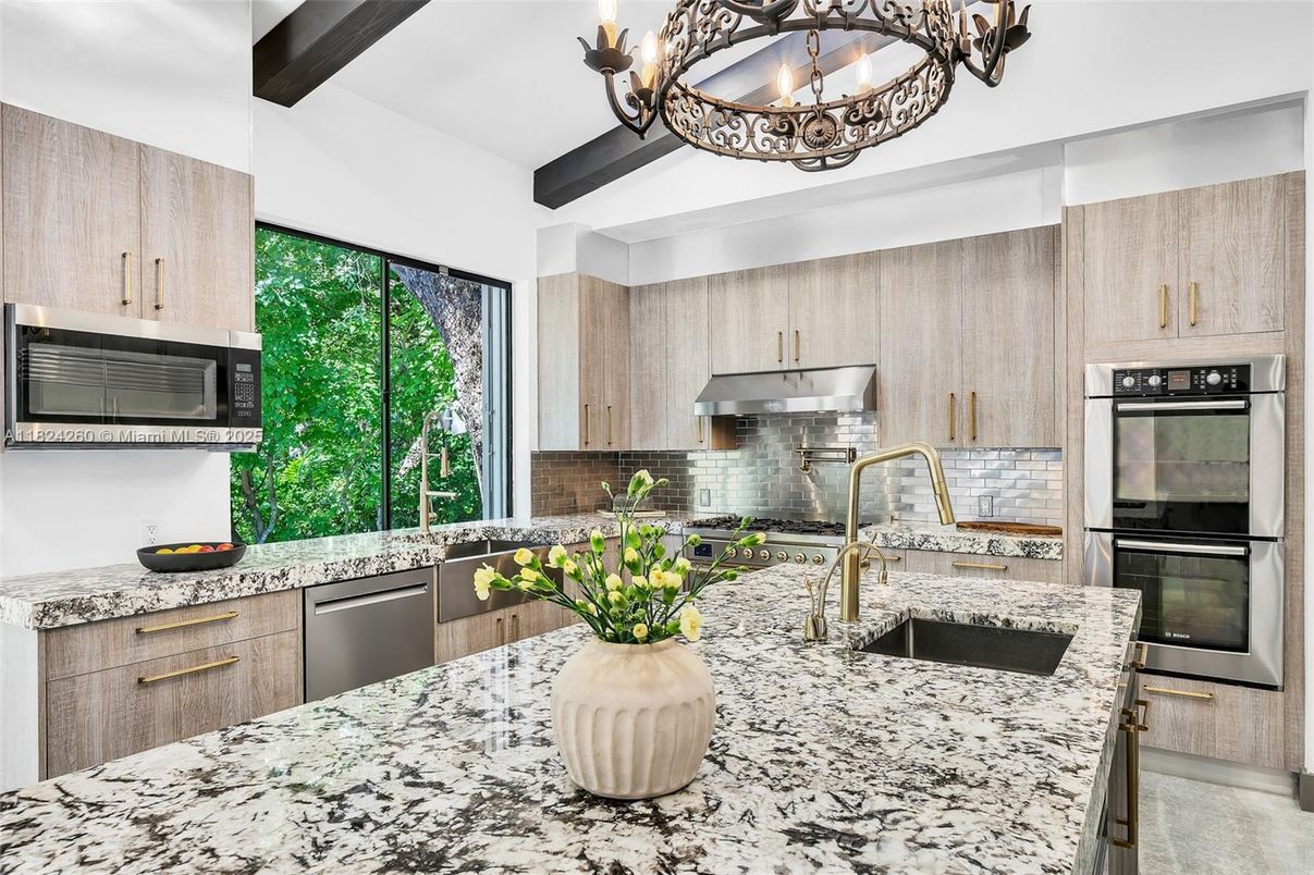 Interior, Kitchen, Stainless Steel Appliances, Wooden Beams