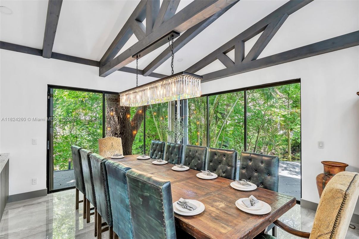Chandelier, Dining room, Interior, Pendant Lights, Wooden Beams
