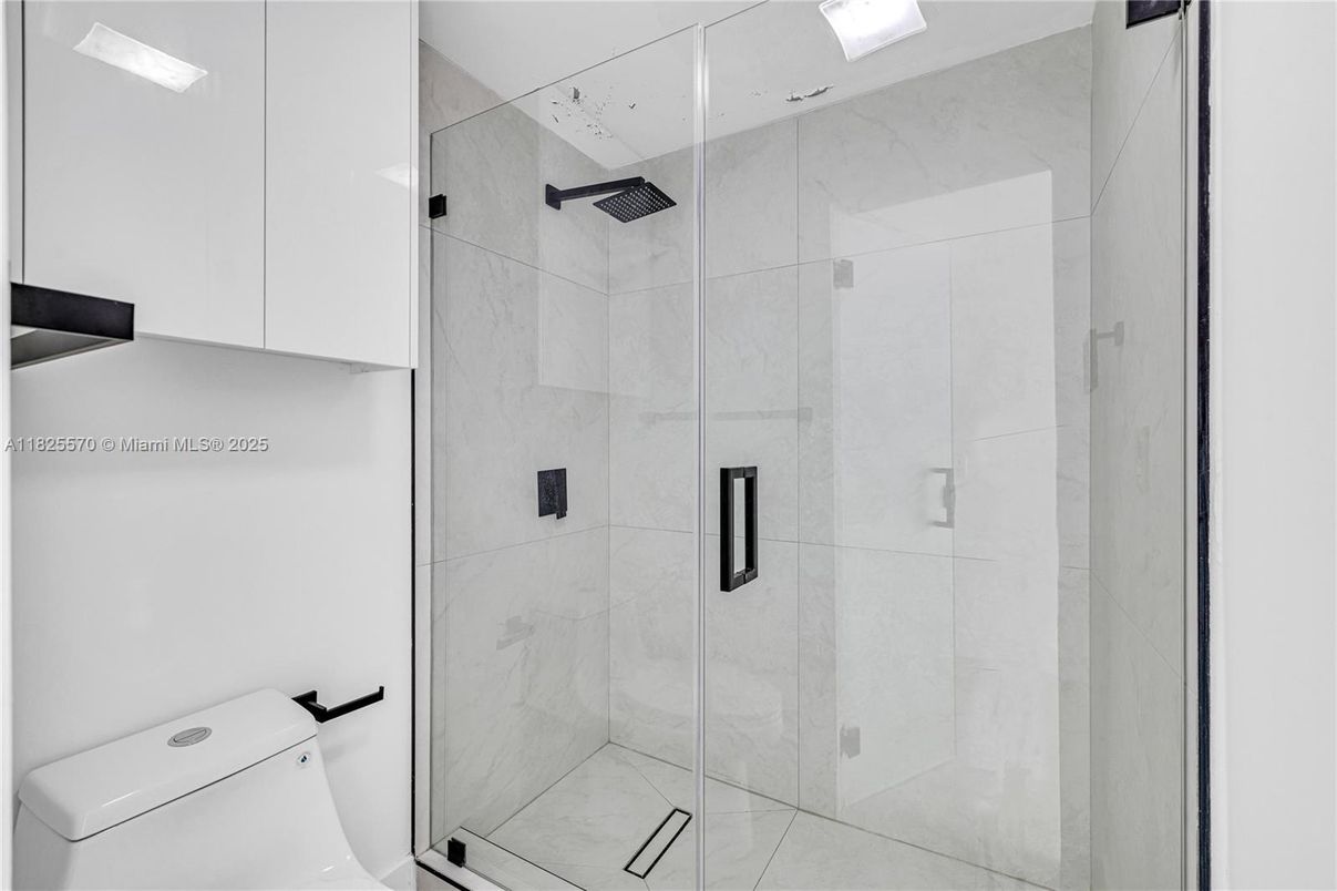Bathroom, Glass Shower, Interior, Marble Walls
