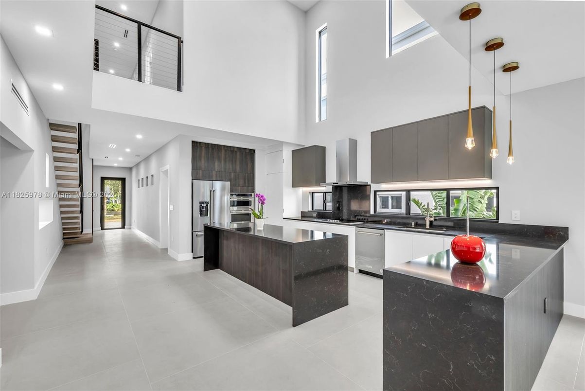 Interior, Kitchen, Pendant Lights, Recessed Lighting