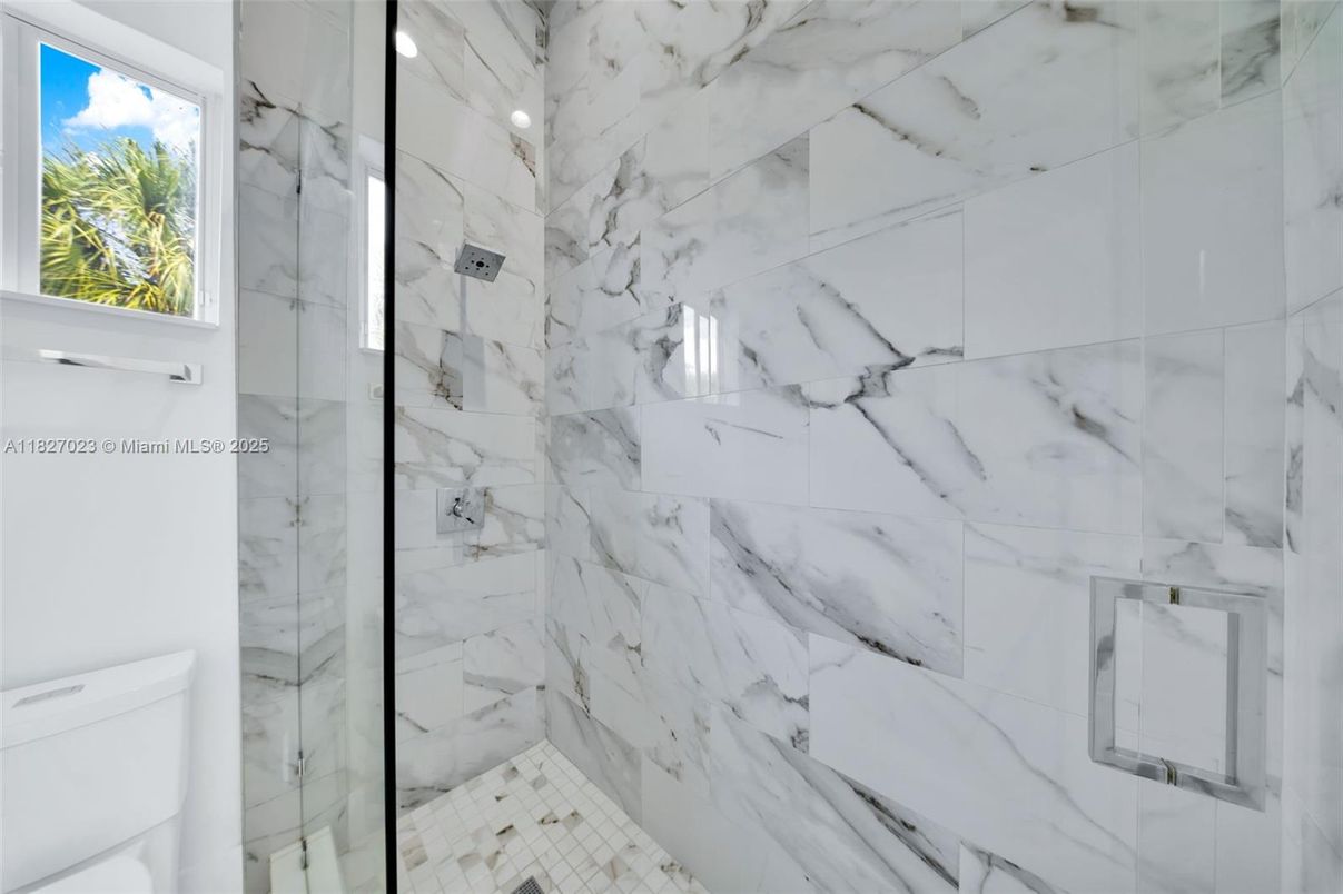 Bathroom, Glass Shower, Interior, Marble Walls