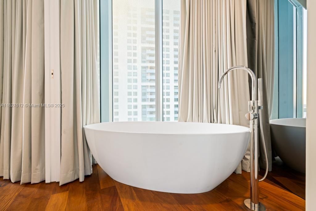 Bathroom, Free Standing Baths, Interior, Wood Texture Flooring