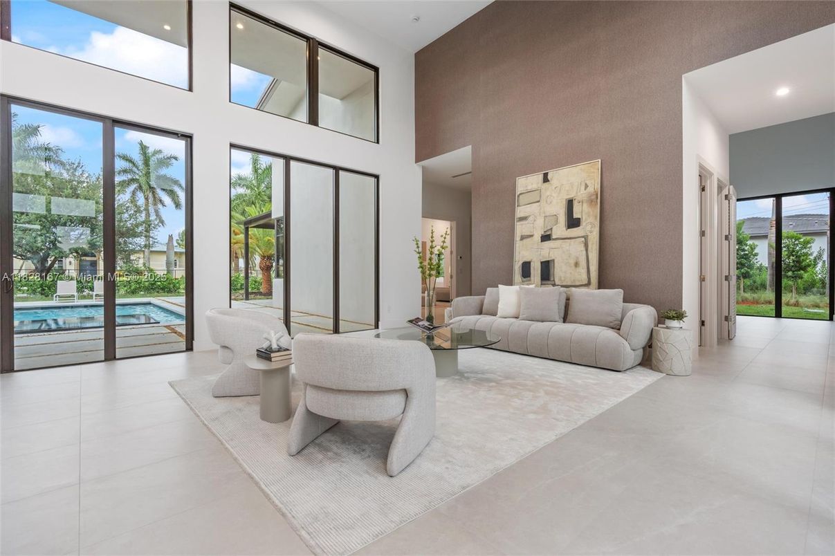 Interior, Living room, Recessed Lighting