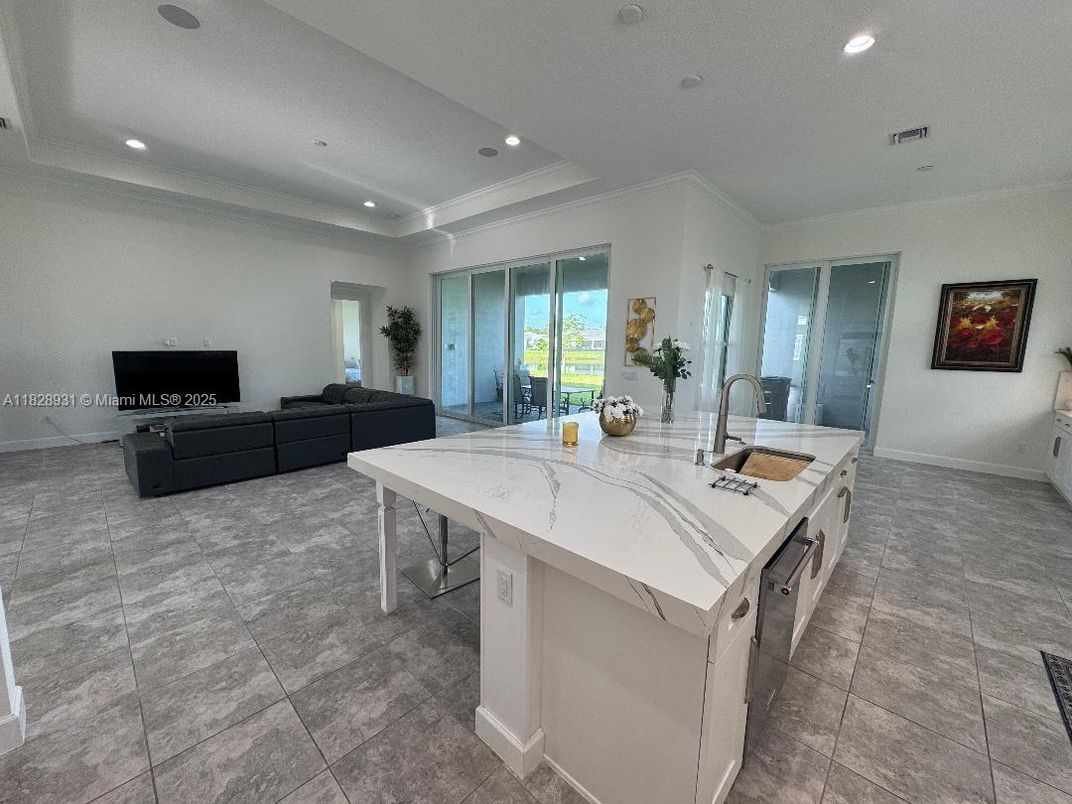 Interior, Kitchen, Living room, Recessed Lighting