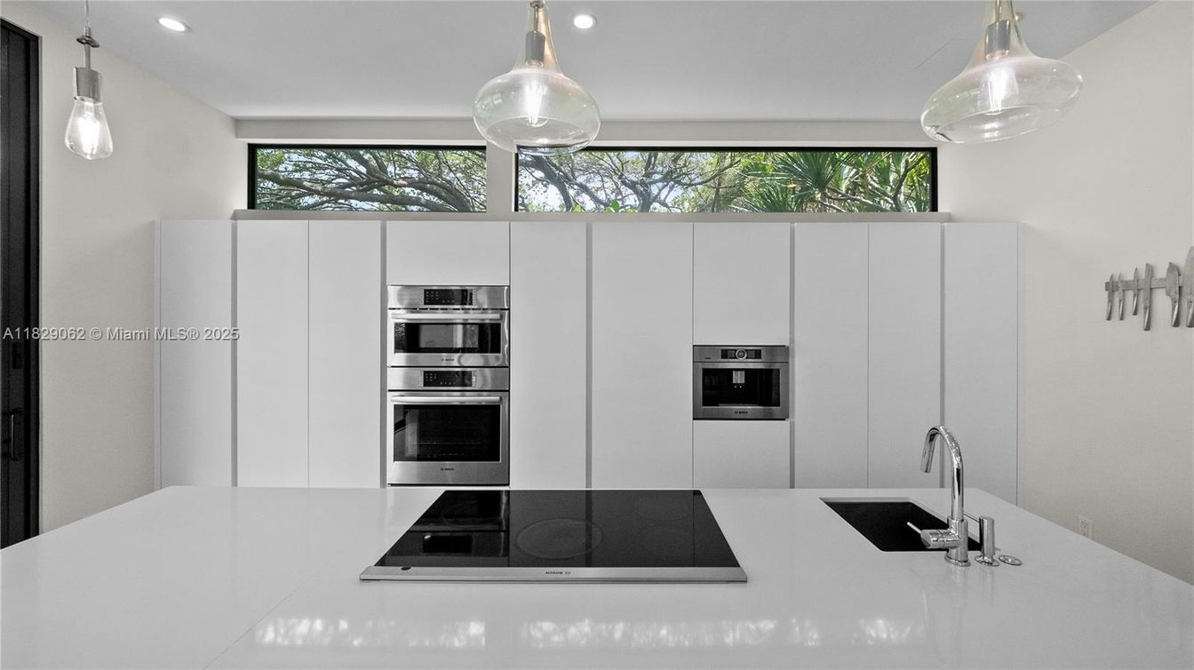 Interior, Kitchen, Pendant Lights, Recessed Lighting, Stainless Steel Appliances