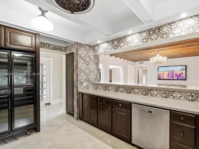 Chandelier, Interior, Kitchen, Recessed Lighting
