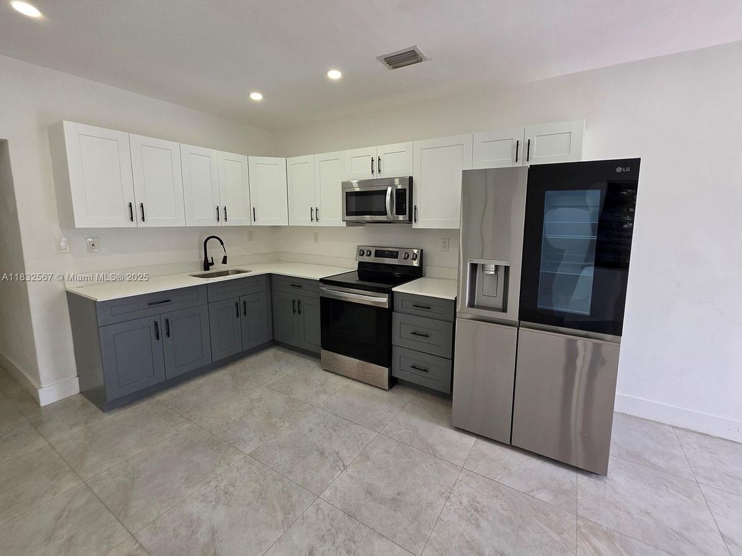 Interior, Kitchen, Recessed Lighting, Stainless Steel Appliances