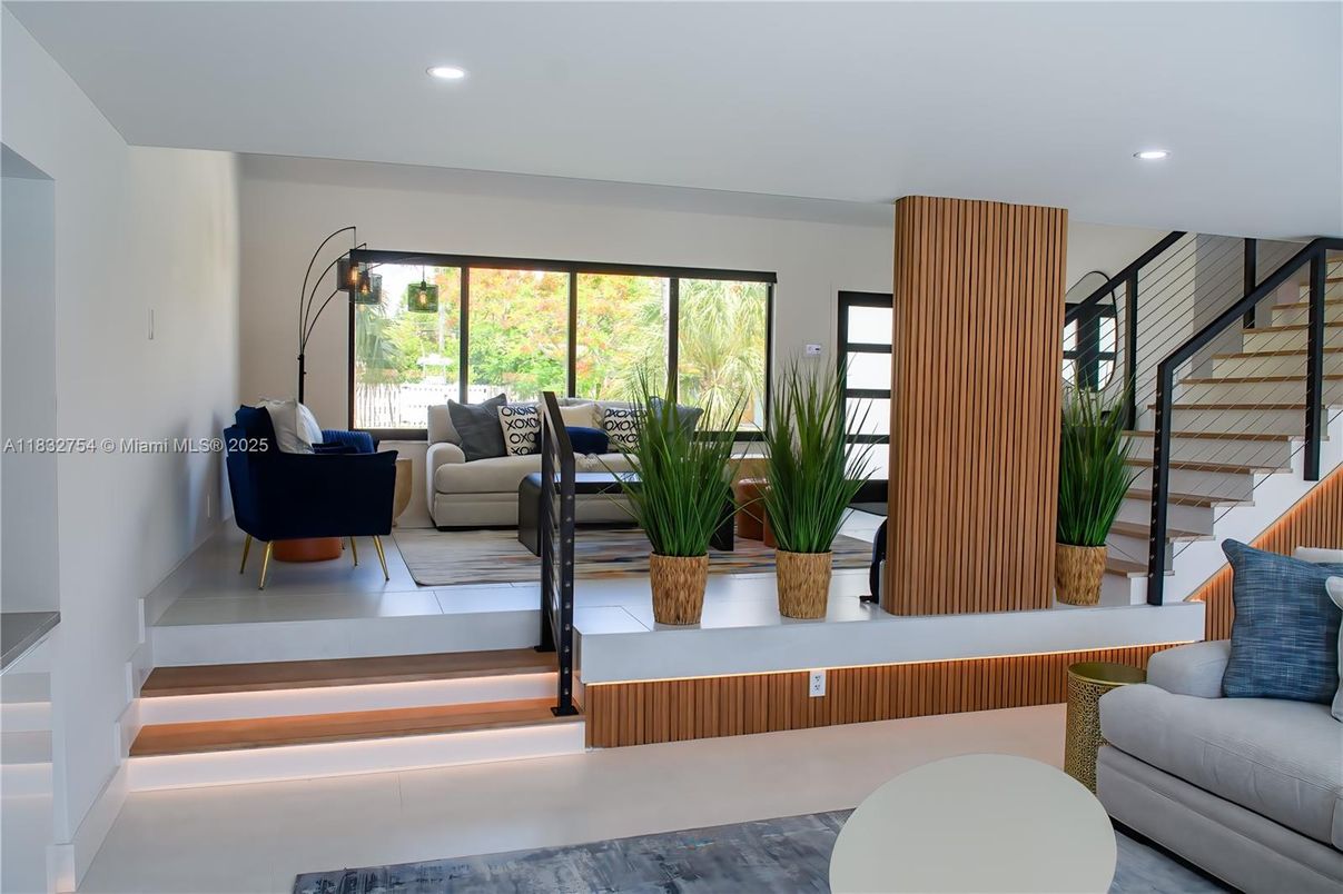 Interior, Living room, Recessed Lighting