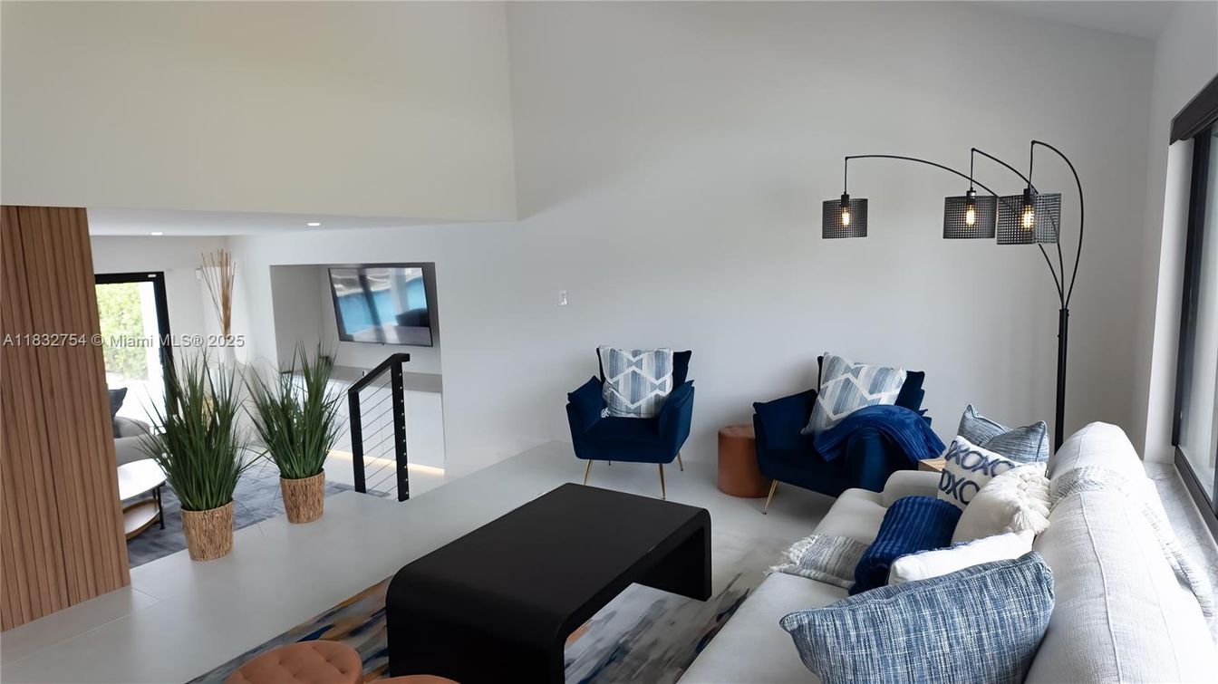 Interior, Living room, Recessed Lighting