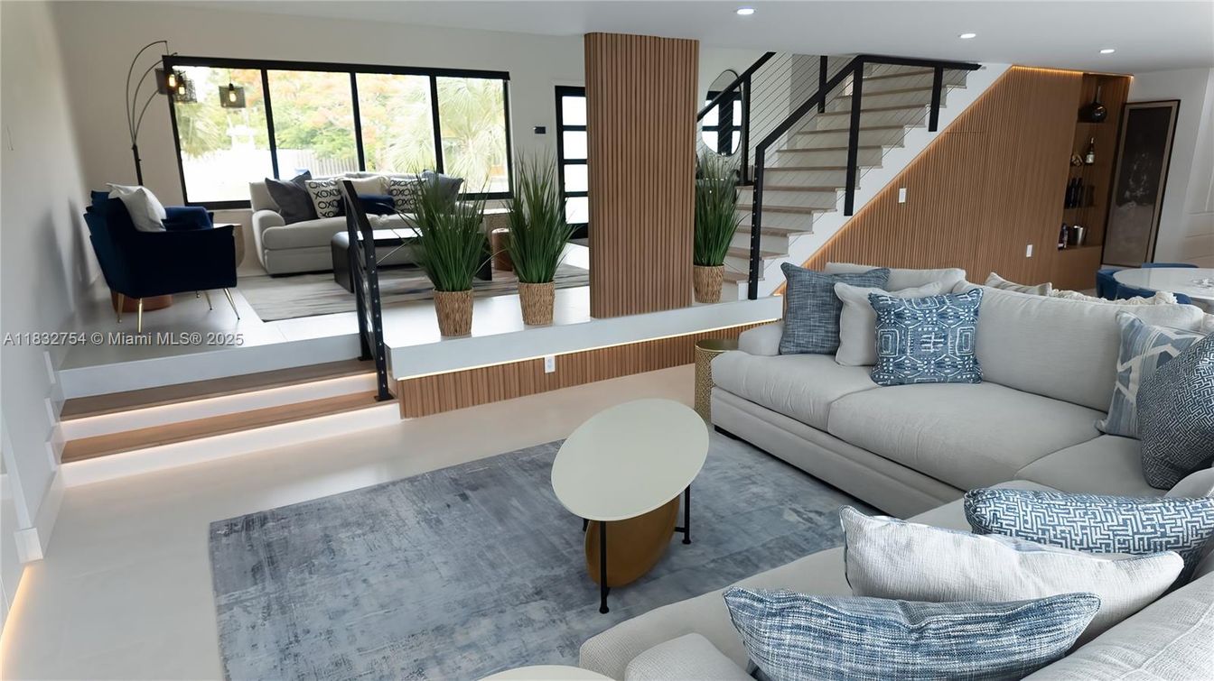 Interior, Living room, Recessed Lighting